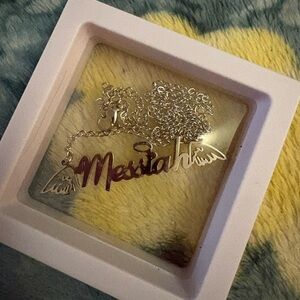 Silver 'Messiah' Necklace with Angel Wings